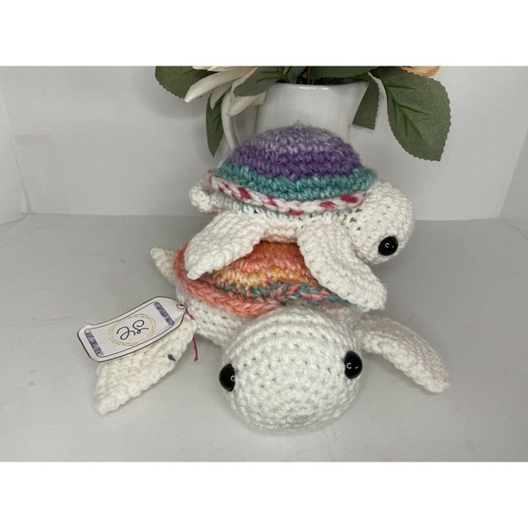 Simple Creations Siblings Turtles Decorative Stuffed Animal Crochet - Picture 1 of 3